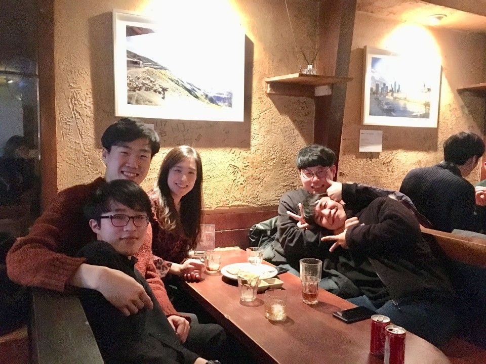 Group dinner, January 2019