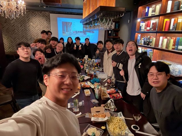 Group dinner in Sinchon