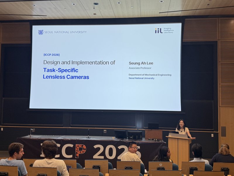 Prof. Lee's talk on task-specific lensless cameras at ICCP 2026