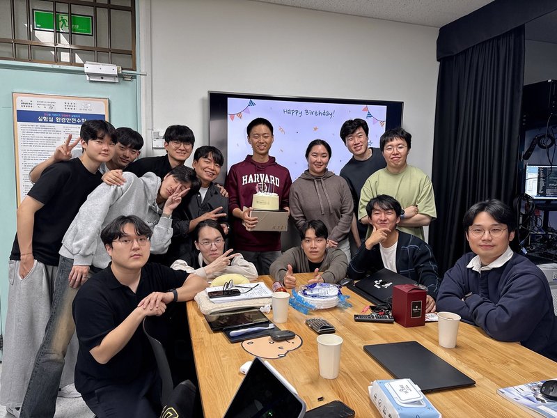 Birthday celebration in the lab