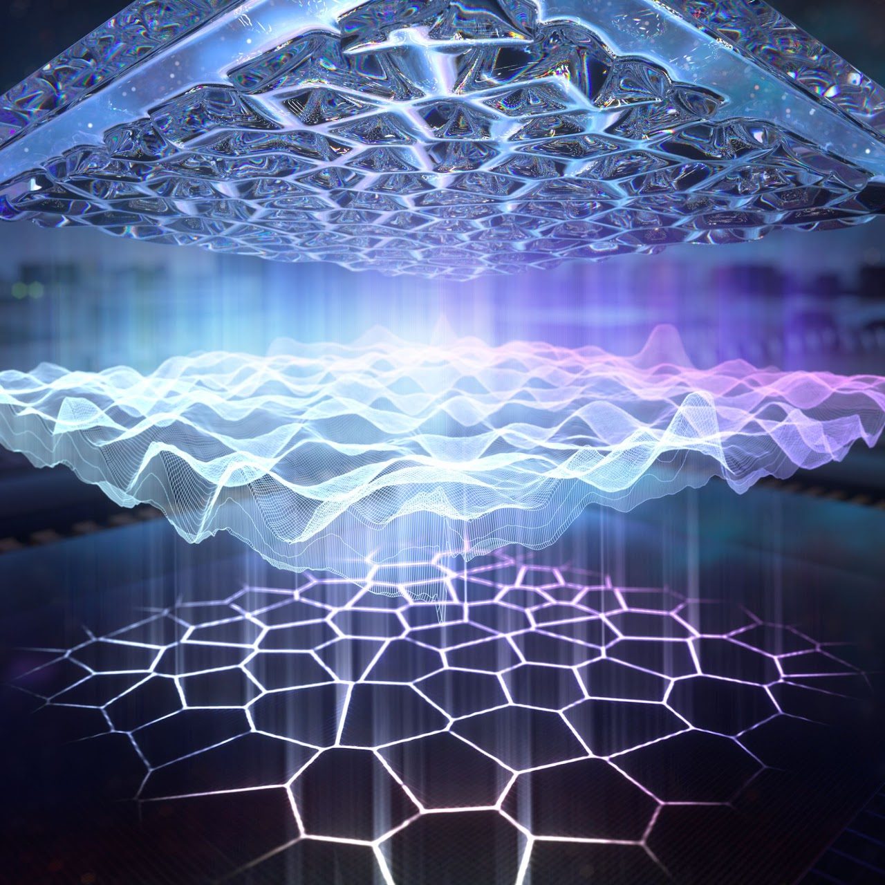 Cover art for the January 2023 issue of Optica: a phase mask with a Voronoi point-spread function.