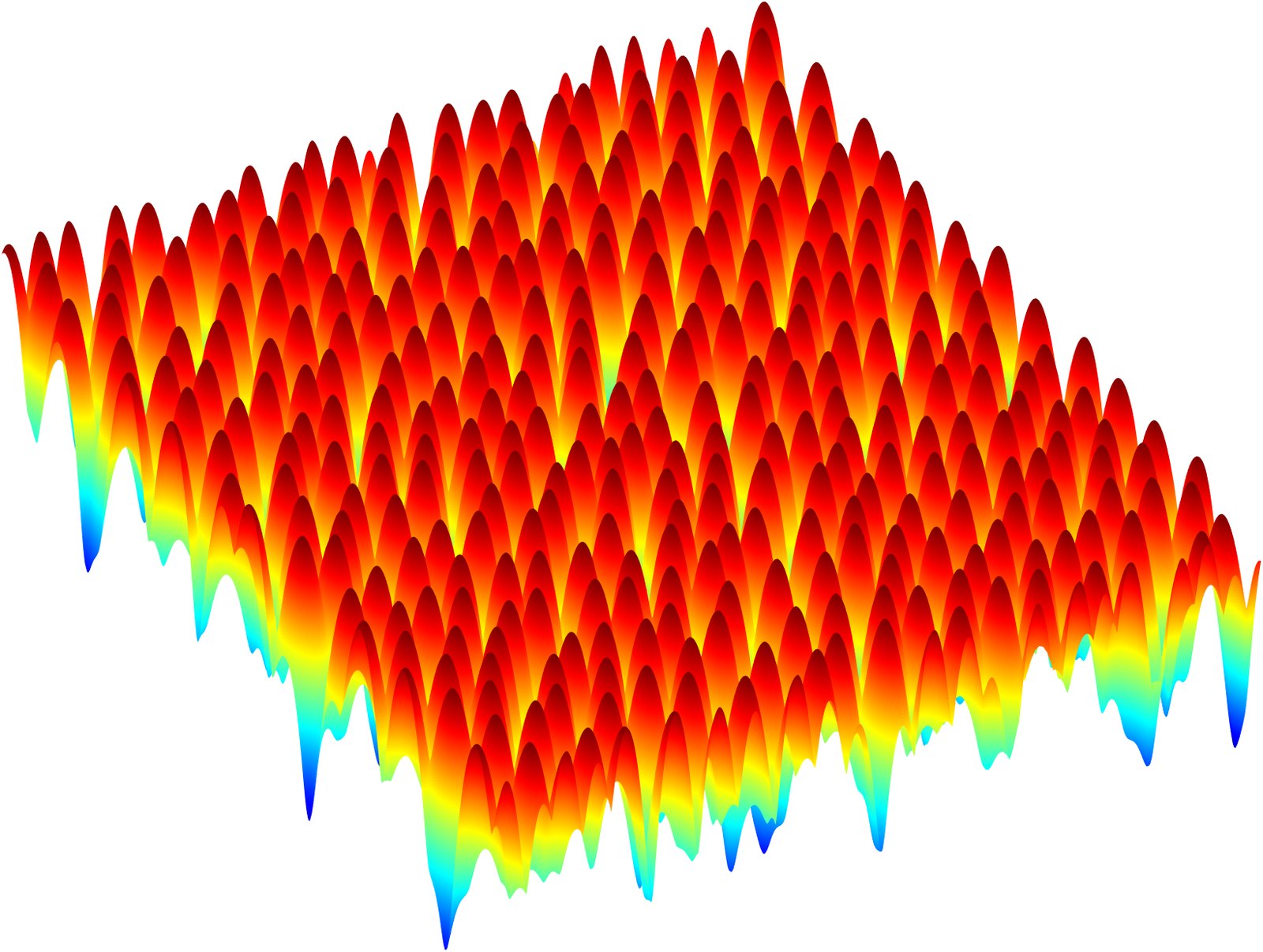 3D rendering of a designed phase-mask surface relief.